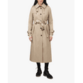 thumbnail image 2 of LONDON FOG Women's Khaki Hooded Trench Coat Jacket Belted Regular & Plus Sizes, 2 of 3