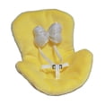 thumbnail image 3 of Arnés para asiento de coche de muñecas para bebés con decoración suave, elegantes regalos para niños, accesorio para asiento de muñecas DIY, asiento Amarillo, 3 of 9