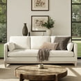 thumbnail image 4 of Jennifer Taylor Home Knox 84" Modern Farmhouse Living Room Sofa Flax White Linen, 4 of 12