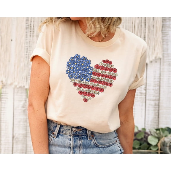 American Flag Shirt, American Flag Heart Shirt, Patriotic Shirt, USA Shirt, 4th of July Shirt, July 4th Shirt, Women's American Flag Shirt