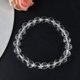 thumbnail image 4 of Crystal Crafts Venta al por mayor Pulseras de corte de diamante facetado de cuarzo transparente Pulsera unisex elástica Pulsera de cuentas redondas de 8 mm, 4 of 4