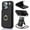 Black, variant on Compatible with iPhone 16 Plus Wallet Case with Card Holder, 360° Rotation Finger Ring Holder Kickstand Protective PU Leather Shoulder Strap Flip Case Cover for iPhone 16 Plus - Black