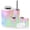 Color 4, variant on Bathroom Accessory Set 6 Piece with Funny Raccoon Wild Animal Trash Panda Raccoon Character Toothbrush Holder, Soap Dispenser, Soap Dish, Trash Can with Lid, Toothbrush Cup, Toilet Brush Holder