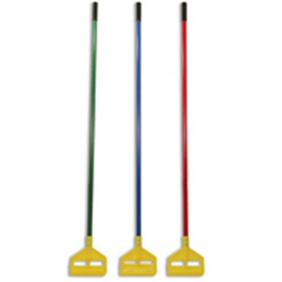 Rubbermaid Commercial Products H146RED 60 in. Invader Fiberglass Side-Gate Wet-Mop Handle - Red & Yellow