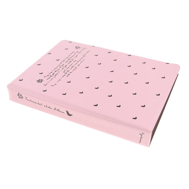 Álbum de fotos de 5 pulgadas Macarena Álbum De Bebé De Cuero Bookbound 80 Hojas Rosa A