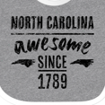 thumbnail image 4 of Inktastic North Carolina Awesome Since 1789 Boys or Girls Baby Bib, 4 of 4