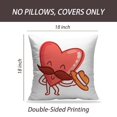 thumbnail image 2 of LALILO Throw Pillow Covers Heart Character With And Greeting Cute Cushion Cover 18" x 18", 483 Pack, 2 of 6