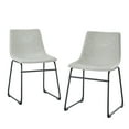 thumbnail image 6 of Walker Edison Full Back Faux Leather Dining Chair, Set of 2, Grey, 6 of 11