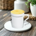 thumbnail image 6 of Smarty Had A Party 8 oz White with Silver Plastic Coffee Mugs with Handles Set of 120 Disposable Cups for Hot Beverages, Tea, and Parties, Elegant Drinkware for Events, 6 of 7