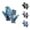 001-Blue, variant on VOUZZA Fishing Gloves Camouflage Ice Silk Half Finger Non Wear Resistant Cooling Sport Mit