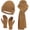 Brown-2, variant on FZ FANTASTIC ZONE Mens Womens Winter Beanie Hat Long Neck Scarf Touchscreen Gloves Set with Warm Fleece Lined Cap Gifts for Men Women Cold Day