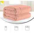 thumbnail image 5 of 5 Piece New Fluffy Pattern Comforter Set, 800 TC, 100% Egyptian Cotton, Full/Queen Size Peach Solid, 5 of 6