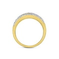 thumbnail image 4 of FB Jewels 10kt Yellow Gold Womens Round Diamond Zigzag Band Ring 1/3 Cttw Size 8, 4 of 4