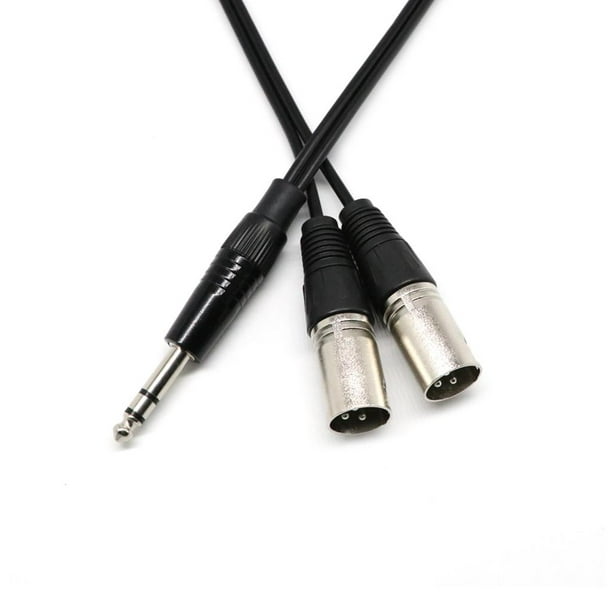 1/4 6,35 mm à 2 câbles de prise double XLR pour carte son de mélangeur de  microphone 
