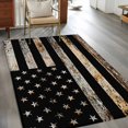 thumbnail image 3 of Wooden Board Washable Area Rug 4 x 6 ft Texture American Flag, Soft Non Slip Rugs Stain Repellent Indoor Felt Carpet for Living Dining Room Bedroom Home Office, 3 of 9