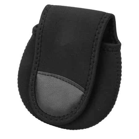 LAZIOEGR Neoprene Bait Casting Reel Bag Protective Cover Lightweight Fishing Wheel Pouch 4.5 x 4.7 inches / 11.5 x 12 cm Black