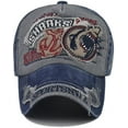 thumbnail image 3 of Shark Distressed Vintage Cotton Embroidered Baseball Cap Snapback Hat for Men Women, 3 of 7
