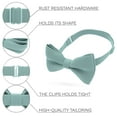 thumbnail image 2 of Classic Pre-Tied Soft Crape Bow Tie for Wedding Formal Events Solid Tuxedo, by Bow Tie House (Medium, Sage Green), 2 of 5