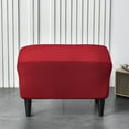 thumbnail image 2 of AUQ Ottoman Cover,16*24*10in Ottoman Covers Slipcover Rectangle, Slipcover for Ottomans,Big Red, 2 of 4