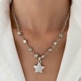 thumbnail image 2 of Collar de estrella JAMW Y2K para mujeres adolescentes y niñas con colgante de estrella gótica punk, 2 of 5
