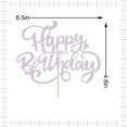 thumbnail image 2 of Topper para pastel Crseniny con brillo plateado Feliz Cumpleaños, 2 of 4