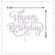 thumbnail image 2 of Topper para pastel Crseniny con brillo plateado Feliz Cumpleaños, 2 of 4