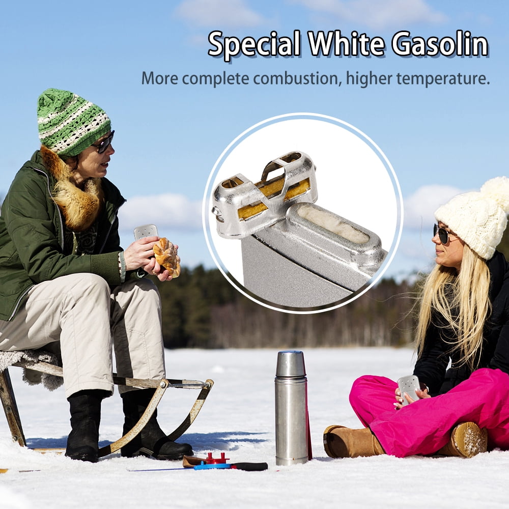 Suodoka Portable Zinc Alloy Hand Warmer Reusable Metal Pocket