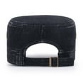 thumbnail image 3 of ZJXFGS Cadet Hat Military Hats For Men Unisex Cadet Cap Washed Cotton Vintage Corps Hat Flat Top Cap For Men Women Military Cap Black A, 3 of 7