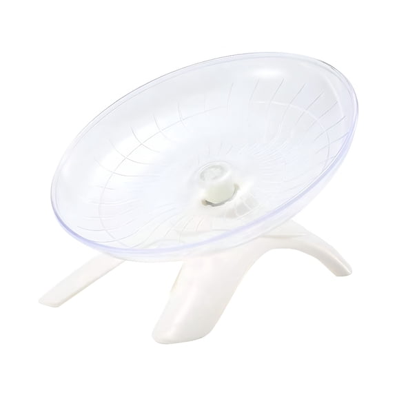 BESTSKY Hamster Flying Saucer Silent Running Exercise Wheel for Hamsters,Gerbils,Mice,Hedgehog and Other Small Pets Silent Running Wheel (White)