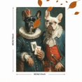 thumbnail image 3 of French Bulldog Playing Poker Canvas Print, Funny Pet Modern Home Bedroom Living Room Cafe Wall Decor Art, 3 of 8