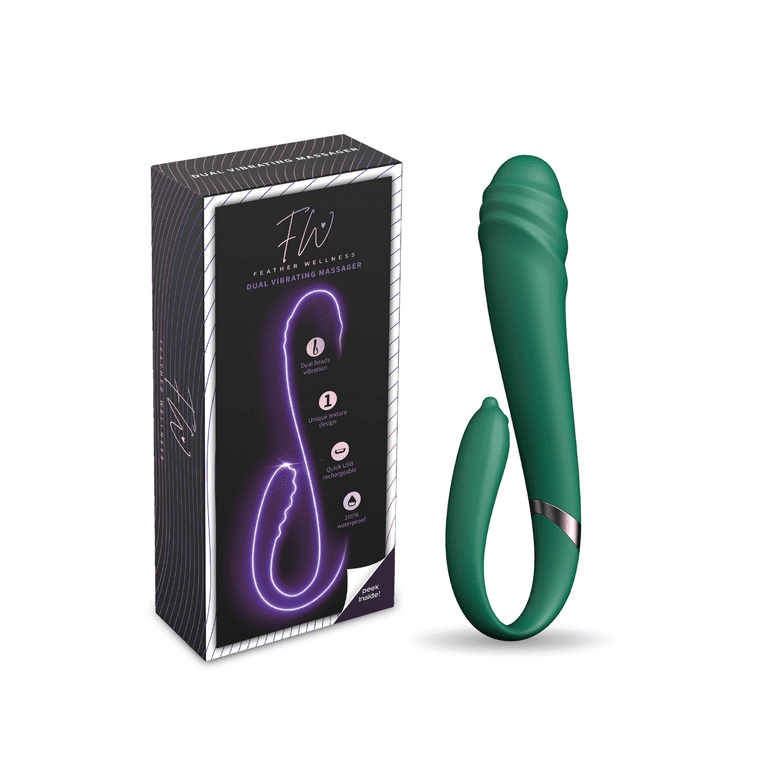Feather Wellness Dual Vibrating Massager Adult Sensory Toys for Women  Erotic Massager & Adult Toy for Solo or Couples Pleasure- Green. -  Walmart.com