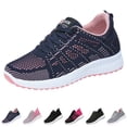 thumbnail image 2 of AUDeals Women’s Mesh Sneakers Slip On Walking Shoes Lightweight Low Top Gym Trainers Non Slip Casual Tennis Shoes (Blue, 7.5), 2 of 9