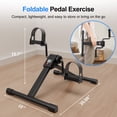 thumbnail image 4 of SSPHPPLIE Mini Under Desk Bike Pedal Exerciser for Home Fitness,Mini Exercise Bike for Leg and Arm Workouts - Black, 4 of 8