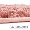 thumbnail image 3 of Hitime Soft Chenille Bath Rug Mat 24" x 36" Quick Dry Machine Washable Bathroom Runner - Ultra Absorbent Non-Slip Backing - Pink, 3 of 11