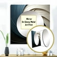 thumbnail image 3 of Designart "Geometric VORTEX I" Abstract Spirals Square Mirror For Wall Decor - Large Beige Square Printed Wall Mirror Art - Square Transitional Mirror - Wall Mounted Square Large Mirror, 3 of 5