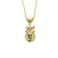 thumbnail image 2 of Delight Jewelry Goldtone Large Disc Letter - G - 3/4'' Gold tone Heart Necklace, 2 of 4