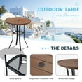thumbnail image 3 of Vicllax 5 Piece Outdoor Bistro Sets,Outdoor Bar Set with 35" Round Bar Table & Rattan Swivel Bar Stools, Modern Patio Furniture for Garden Balcony Yard, Walnut&Brown, 3 of 9