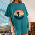 thumbnail image 2 of Birdeem T-Shirt Décontracté à Manches Courtes Imprimé Plage d'Été pour Femmes, 2 of 7