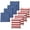 American Flag - Bright, variant on Weather Resistant Cornhole Bean Bags Set of 8 - Regulation Size & Weight - 4 Burnt Orange & 4 Gray Corn Hole Bags