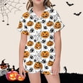 thumbnail image 2 of WEAIXIMIUNG Children's Leisure Printed Button Collar Short Sleeved Top Shorts Pajama Set 6-7 Years, 2 of 5