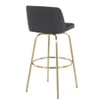 thumbnail image 6 of Toriano 30" Fixed-Height Bar Stool, Bar Chairs, Swivel Bar Stools, Bar Stools Set of 2, 6 of 6