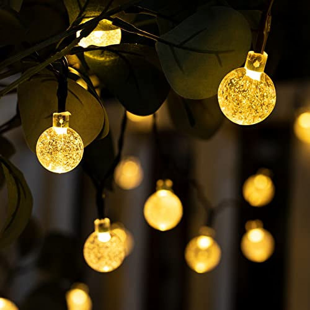 Solar String Lights Outdoor Waterproof, Pack 60 LED 36.5 FT Each, Crystal Globe Lights with Lighting Modes, Solar Powered Patio Lights for Garden - 1