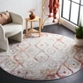 thumbnail image 2 of SAFAVIEH Meadow Doncho Diamond Area Rug, Grey/Pink, 6'7" x 6'7" Round, 2 of 7