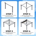 thumbnail image 7 of Danolapsi Outdoor Pergola 10 x 10ft Aluminum Pergola, Outdoor Shelter Modern Design with Adjustable Roof Sun Shade Pavilion Grape Trellis Grill Gazebo for Gardens, Patios, Garden Yard, Poolside, Deck, 7 of 7