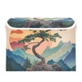 thumbnail image 7 of Yayeee Collapsible Cube Storage Bin with Lid Fabric Closet Decorative Basket with Handles, Pine Tree at Dawn, 7 of 7