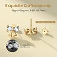 thumbnail image 5 of FindChic 14K Gold Plated Bow Earrings for Women with Hypoallergenic S925 Ear Post, Love Heart CZ April Birthstone Earring Studs Birthday Mothers Day Jewelry Gifts for Mom Wife, 5 of 9