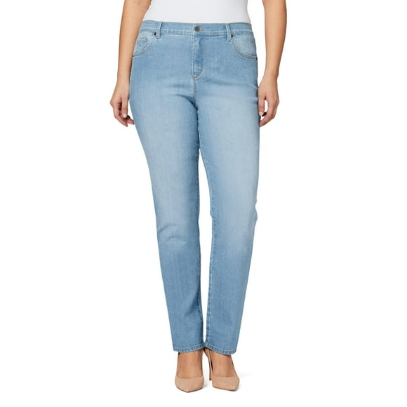 Jeans Gloria Vanderbilt Amanda de talle alto y corte entallado, talla 26 Plus