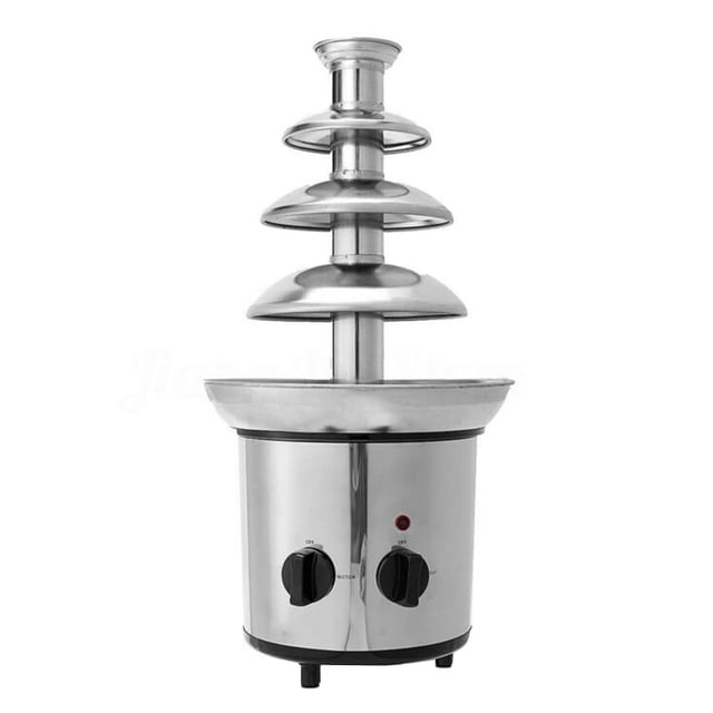 SAANTE Fuente de Chocolate eléctrica de 4 Capas,Fondue de Chocolate de 110 V con calefacción Ajustable,Ideal para celebración de graduación, día de acción de Gracias,reuniones Familiares ect