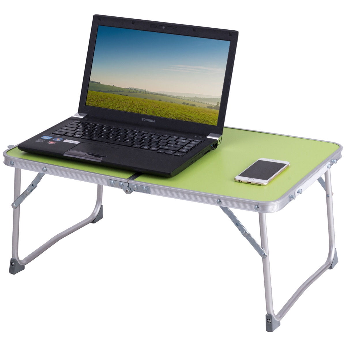 Portable Aluminum Table Car Bed Sofa Laptop Notebook Desk Tray Stand Green