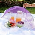 thumbnail image 2 of Opvise Foldable Food Cover Large Capacity Mesh Fabric Detachable Portable Umbrella Style Dish Cover for Kitchen Green, 2 of 8